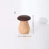 Mushroom-Style Wooden Salt & Pepper Shaker Dispenser