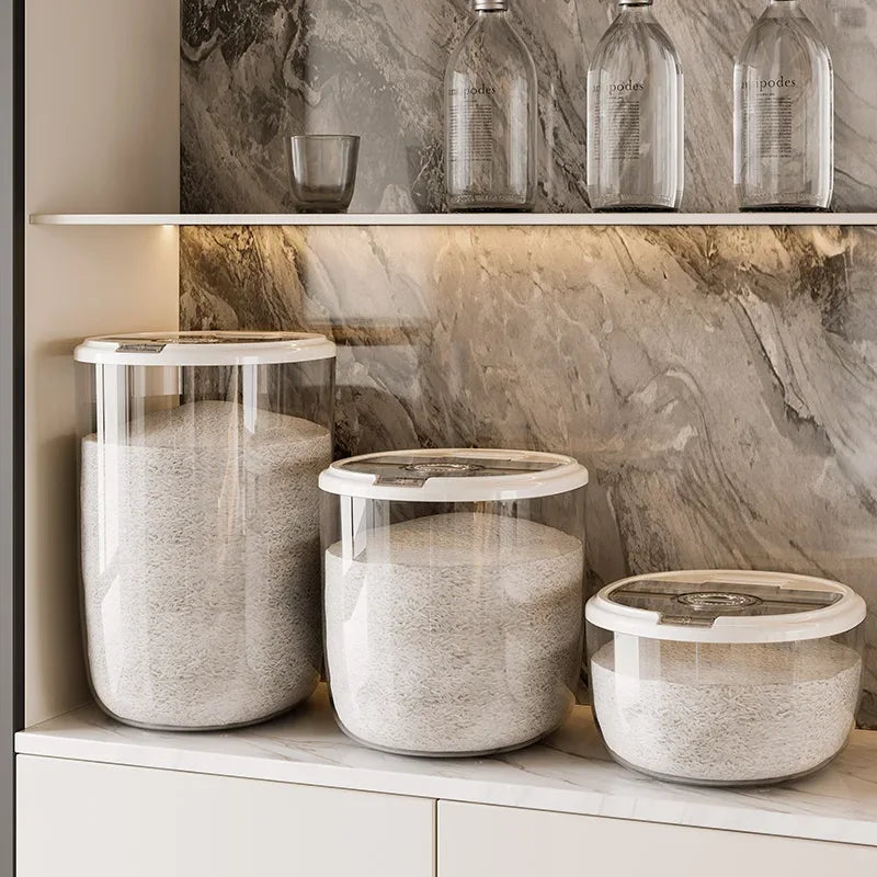 Acrylic Kitchen Rice Storage Box – Airtight Food Container for Grains & Pulses - Clarify.pk