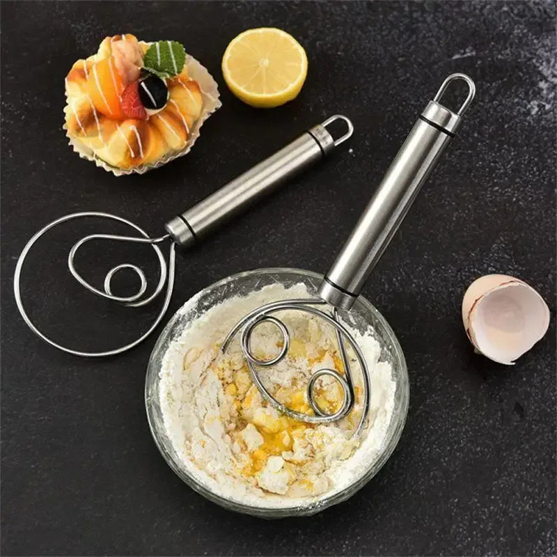 ہینڈل کے ساتھ سٹینلیس سٹیل آٹا Whisk