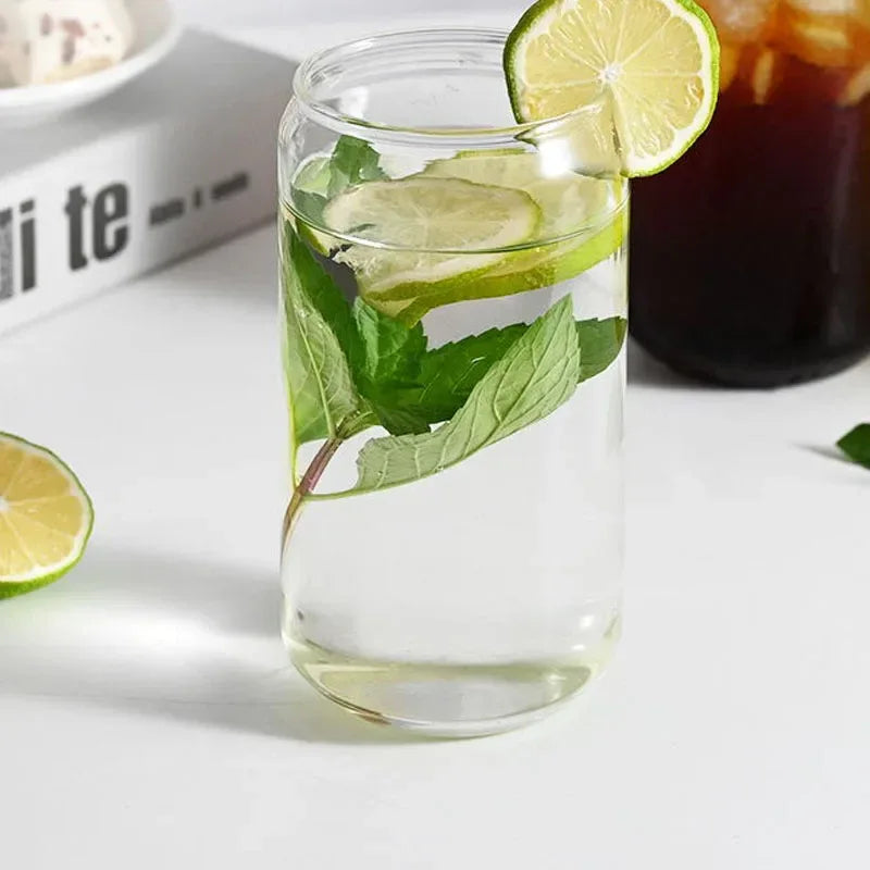 Mason Jar Drinking Glass with Bamboo Lid & Straw – Iced Coffee Cup - Clarify.pk