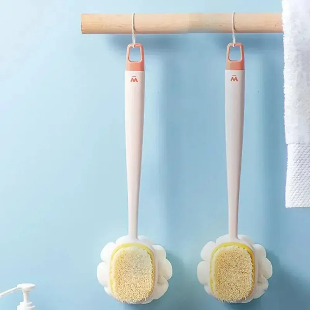 Soft Long Bath Brush – Double-Sided Scrubber - Clarify.pk