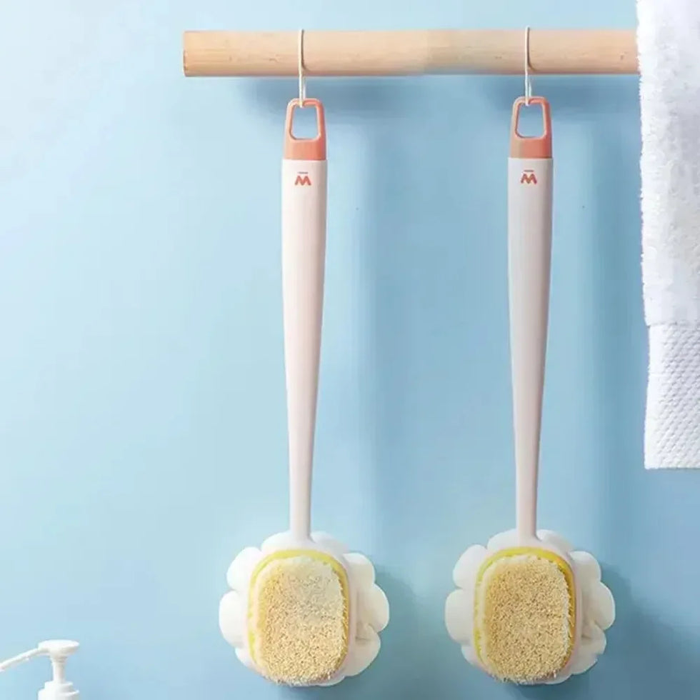 Soft Long Bath Brush – Double-Sided Scrubber - Clarify.pk