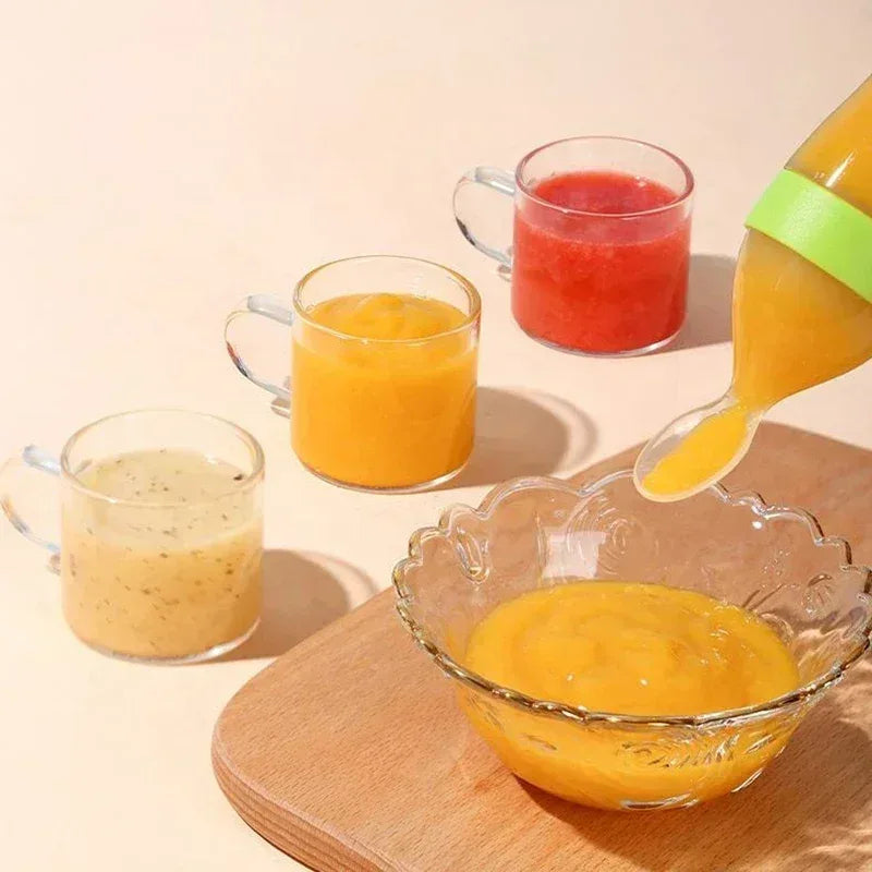 Squeeze Baby Bottle with Feeder & Training Spoon (each) - Clarify.pk