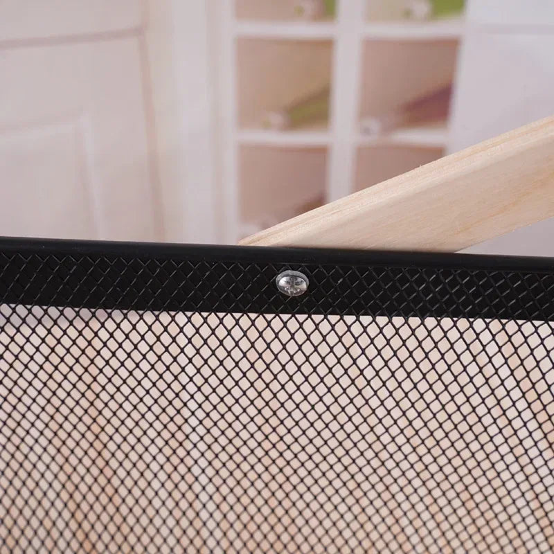 Nordic Metal Rectangular Basket – Wooden Handle - Clarify.pk