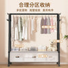 Minimalist Heavy Duty Clothing Stand with Bottom Storage & Wheels