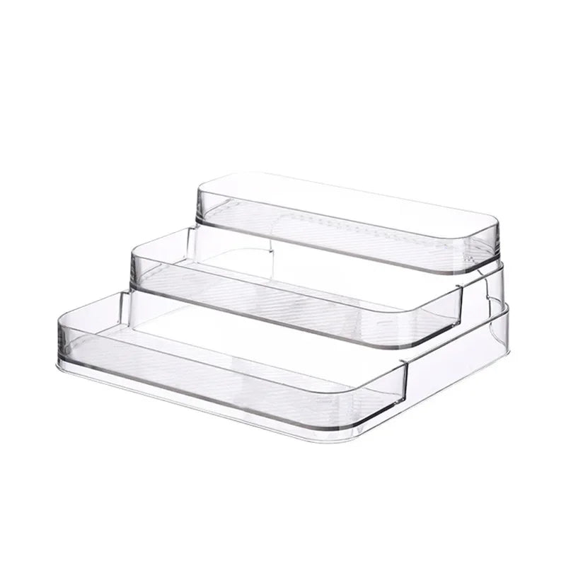 3-Tier Desktop Perfume Organizer and Tray - Luxury Cosmetic Storage Rack