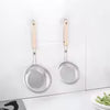 Stainless Steel Fine Mesh Strainer – Heavy-Duty Juice & Pakora Skimmer with Heat-Resistant Wood Handle