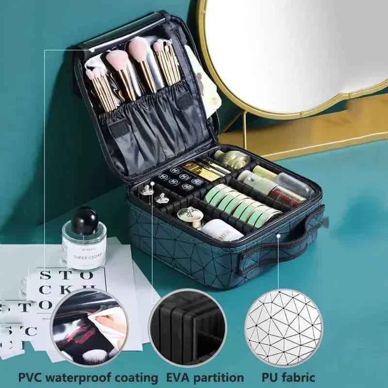 Diamond Cut Cosmetic Bag for Makeup and Essentials - Clarify.pk