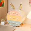 Cartoon Bunny Hairpin Storage Box – Multi-Layer Desk Organizer - Clarify.pk