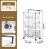 2/3/4 Layer Transparent Trolley Simple Modern Cosmetics Skincare Storage Rack Kitchen Vegetable Fruit Bathroom Mobile