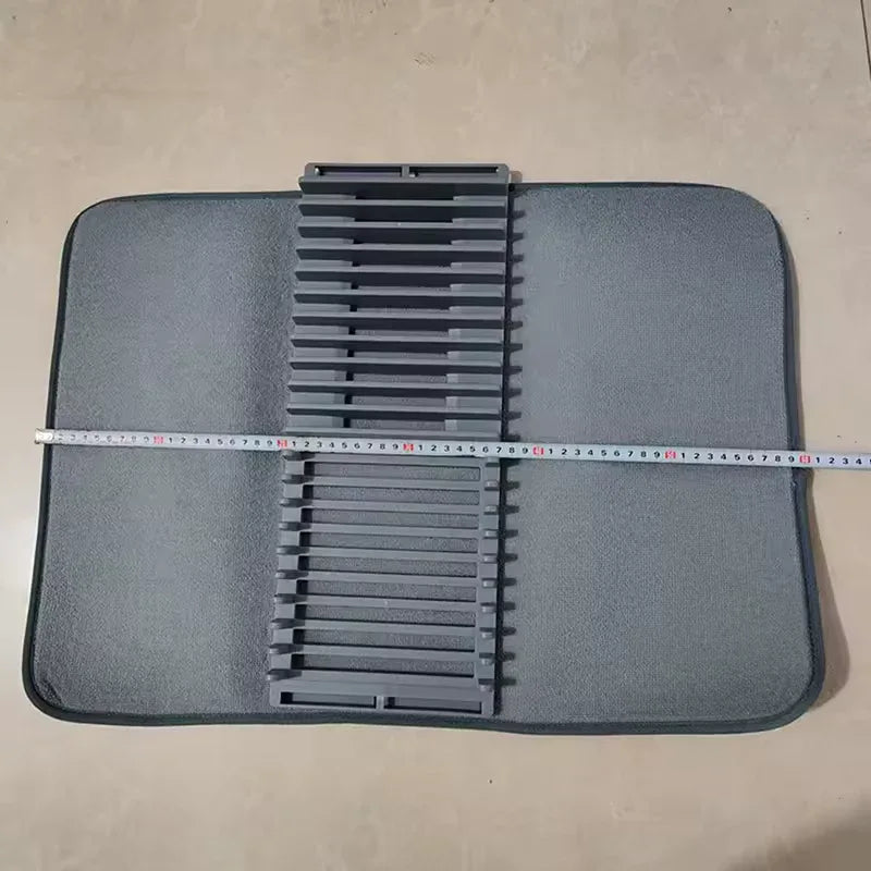 Folding Tableware Drainer Mat – Thickened Non-Slip Absorbent Pad