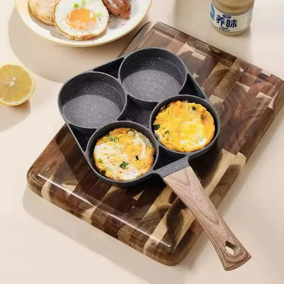 4 Compartment Non-Stick Frying Pan – Premium Quality - Clarify.pk