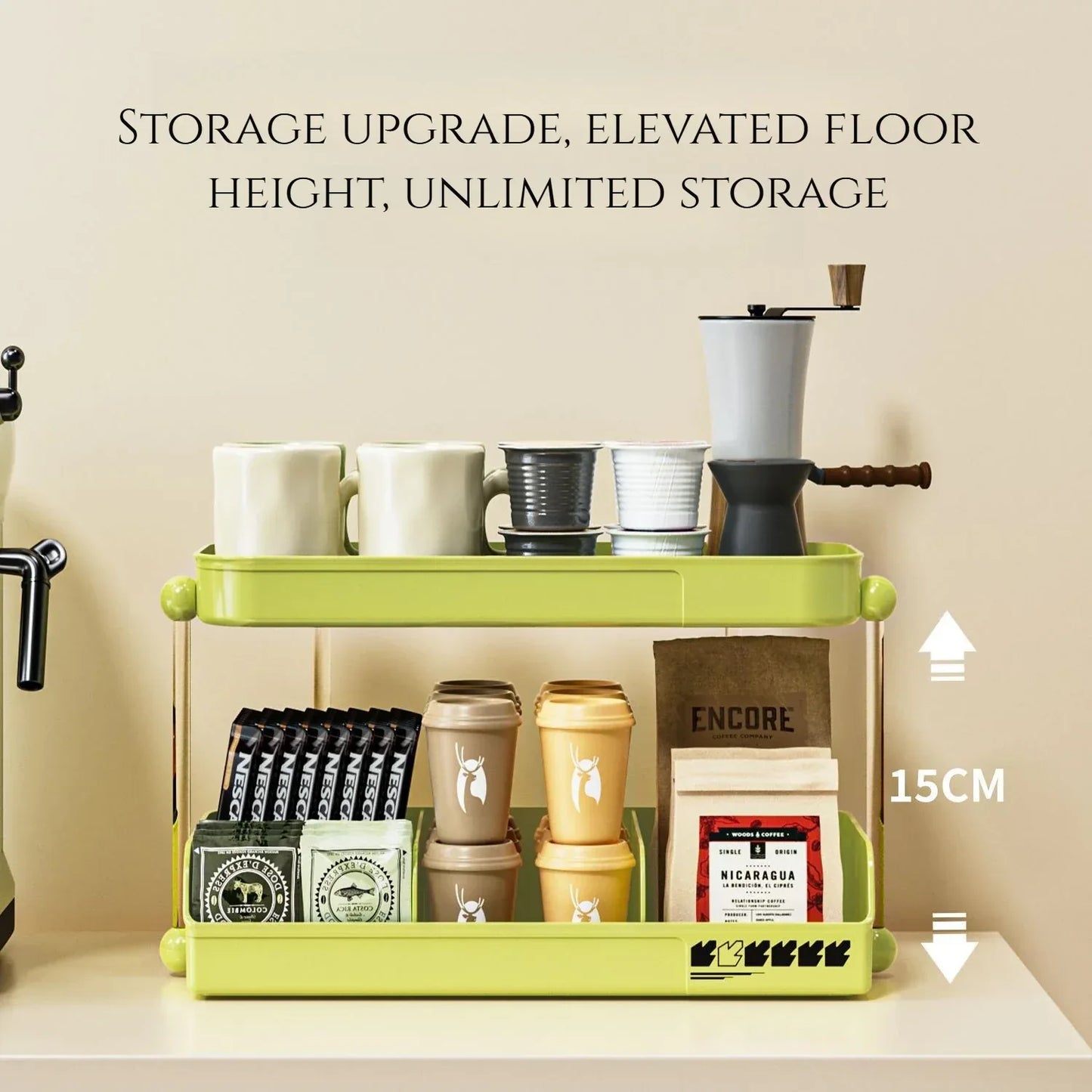 2-Tier Storage Organizer Rack - Clarify.pk