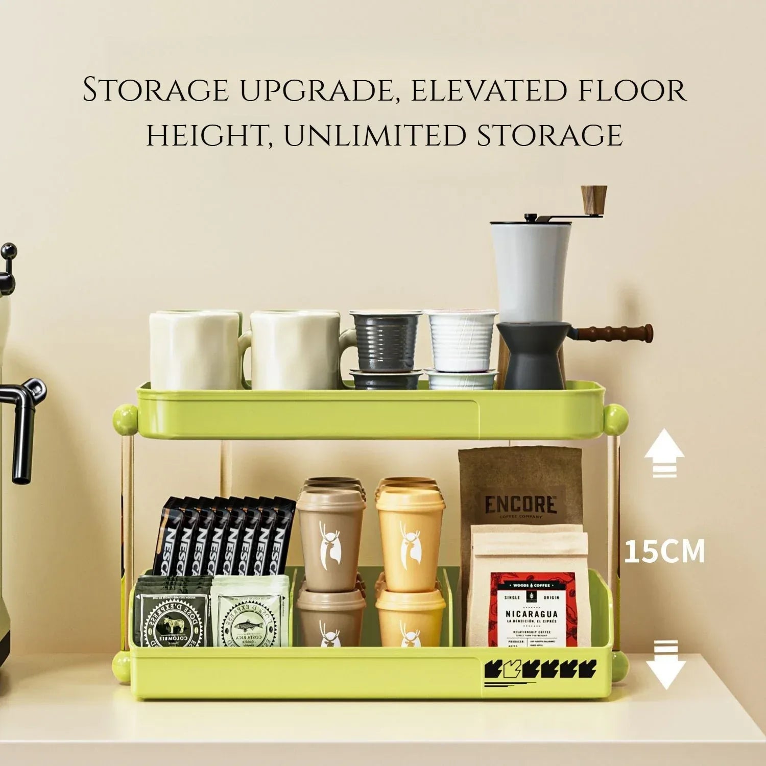 2-Tier Storage Organizer Rack - Clarify.pk