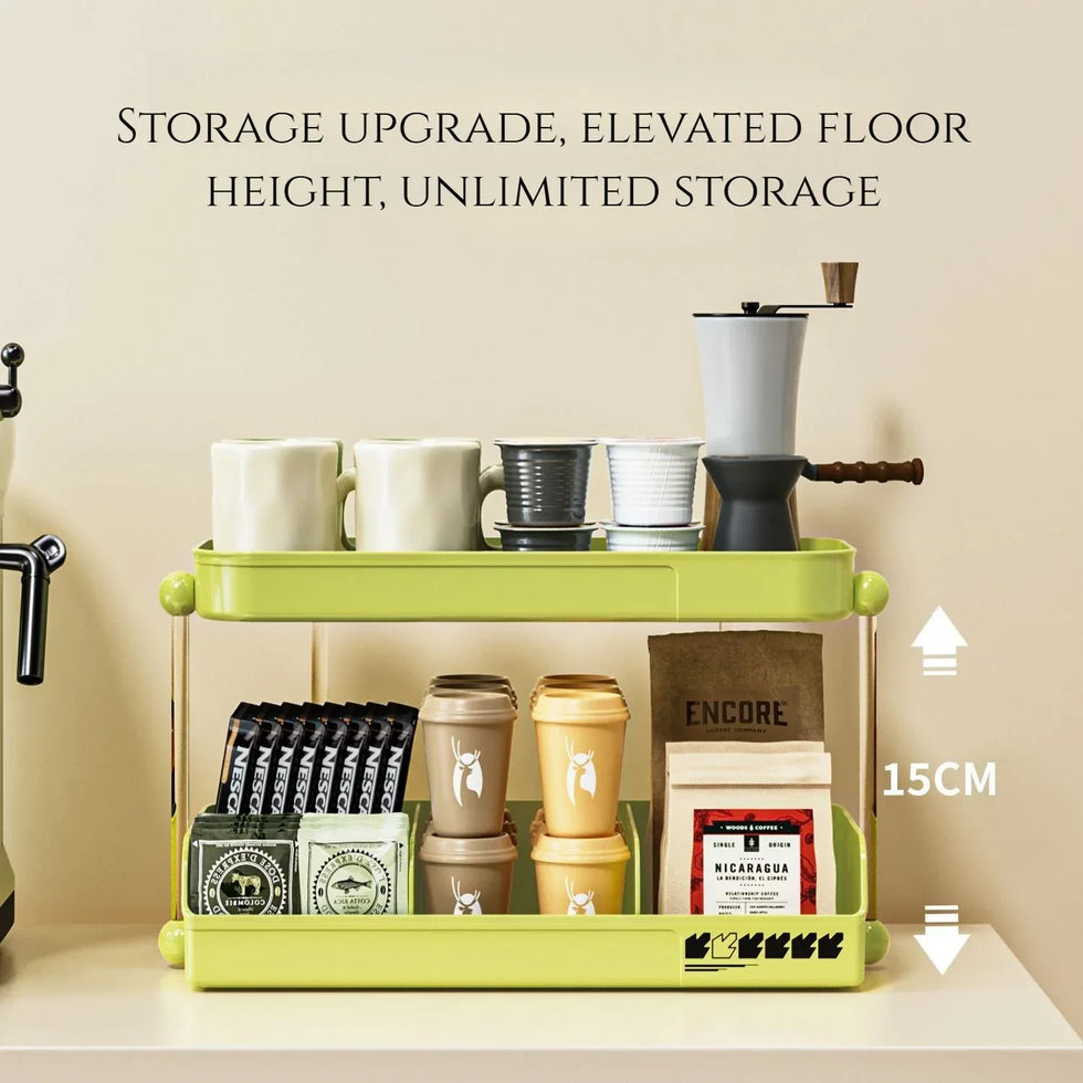 2-Tier Storage Organizer Rack - Clarify.pk