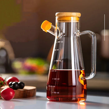 Oil Pouring Pot – Heat-Resistant Glass Seasoning Bottle - Clarify.pk