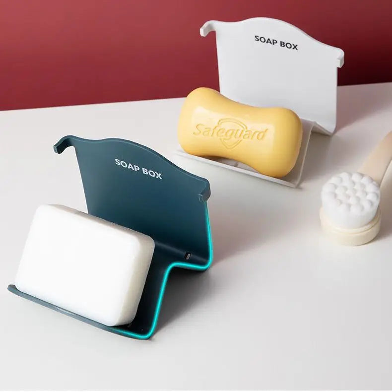 Punch-Free Wall Mounted Soap Box – Drainable Holder