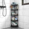 4-Layer Corner Bathroom Rack – Floor-to-Ceiling Triangle Storage Shelf - Clarify.pk