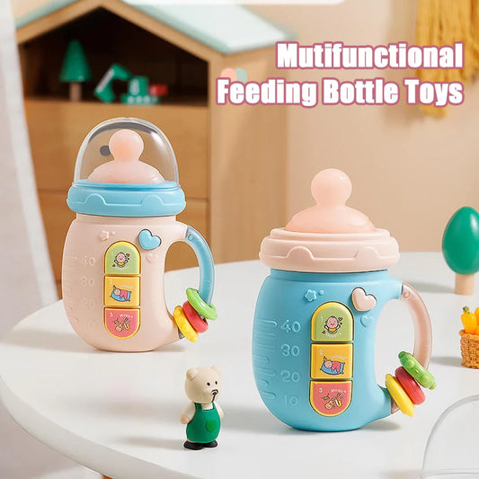 Musical baby feeding bottle teether toy for newborns in Pakistan