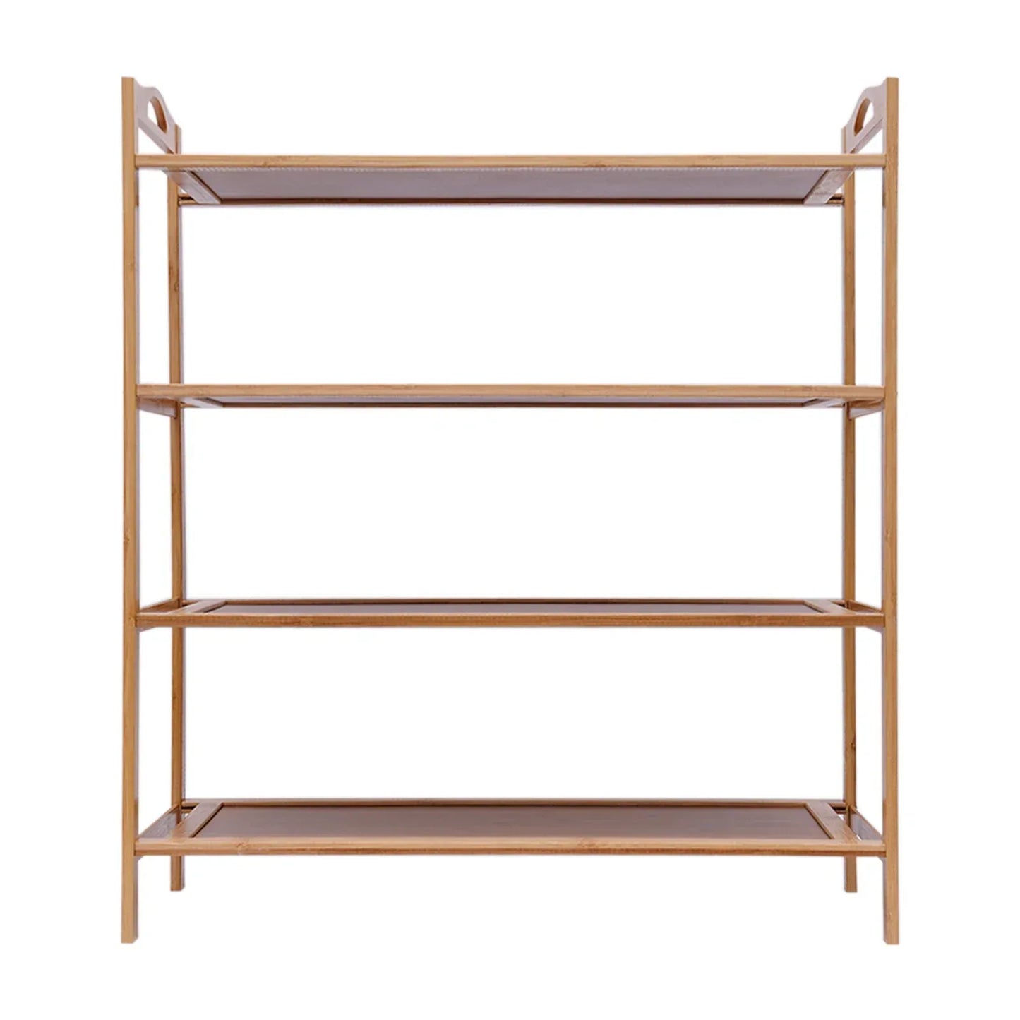 Premium 4-Layer Bamboo Shoe Rack - Clarify.pk