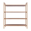 Premium 4-Layer Bamboo Shoe Rack - Clarify.pk