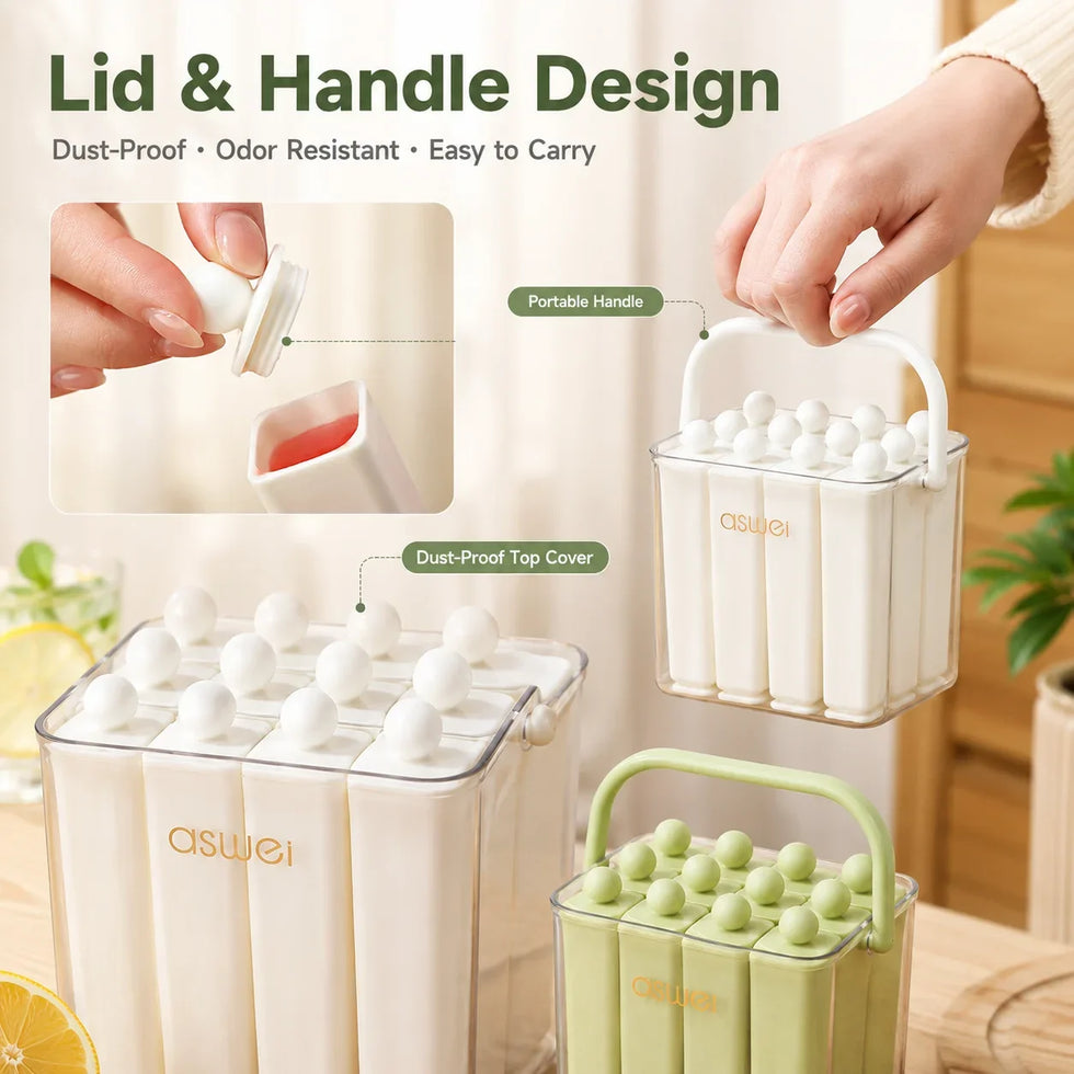 Silicone Ice Pop Maker - Reusable Ice Cream Bar Mold