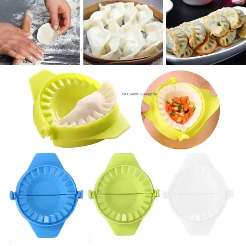 DIY Dumplings Maker Dough Pressing Tool Manual Wrapper Making Plastic Mold Dumpling Skin Artifact Dough Press Kitchen Accessorie