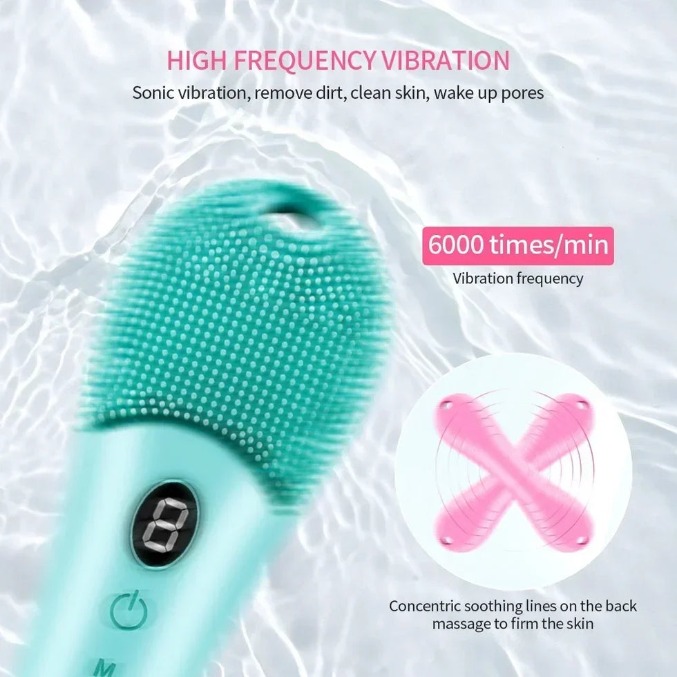 Electric Ultrasonic Facial Cleansing Brush