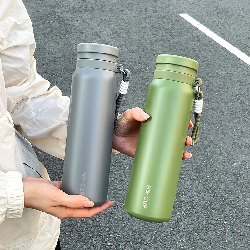 800ml Insulated Water Bottle with Tea Strainer (Random color) - Clarify.pk