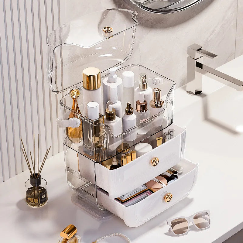 Luxury Waterproof & Dustproof Large Capacity Cosmetic Organizer