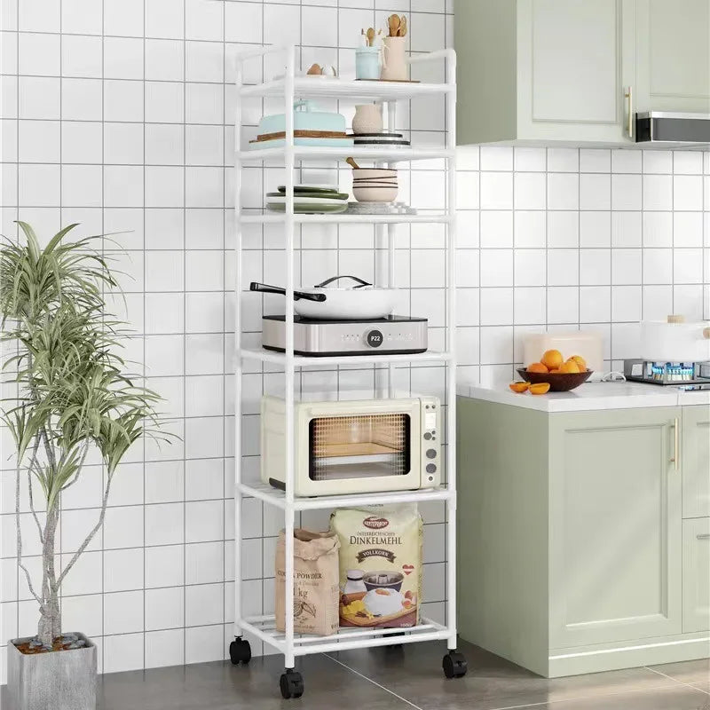 Multi-Level Kitchen Storage Rack – Floor & Wall Mounted - Clarify.pk