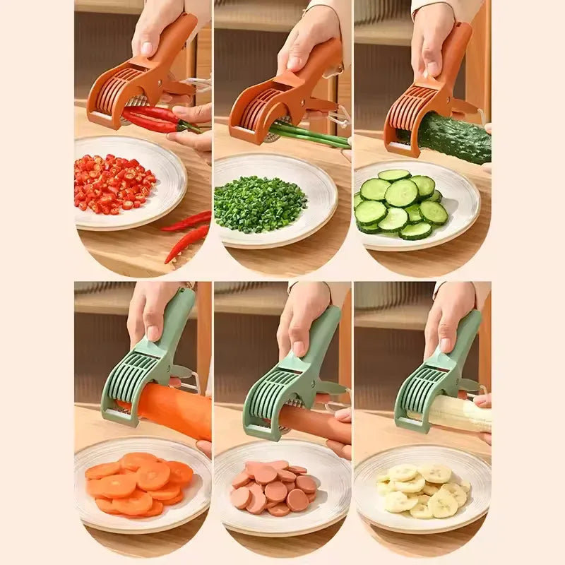 Stainless Steel Vegetable & Fruit Slicer – Multi-Functional Tool - Clarify.pk