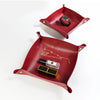Nordic Leather Storage Tray – Folding Desk Organizer (Random color)
