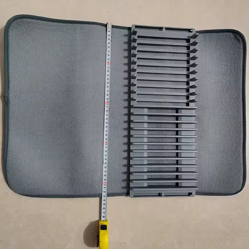 Folding Tableware Drainer Mat – Thickened Non-Slip Absorbent Pad