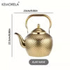Luxury Golden Stainless Steel Kettle – Elegant Dot Pattern Stovetop Teapot