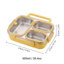 Leakproof 3-Compartment Stainless Steel Lunch Box Set