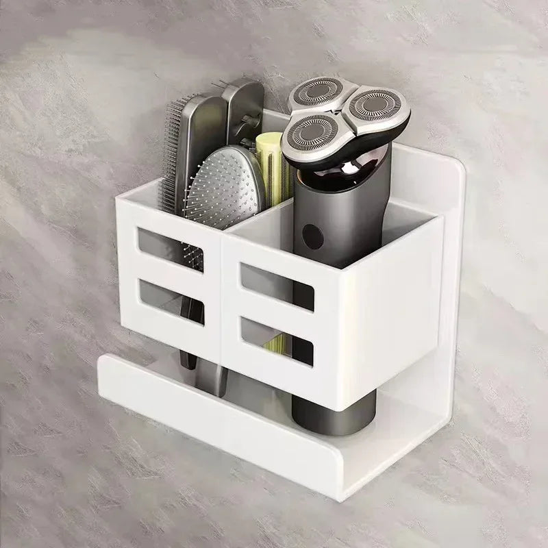 Hole-Free Bathroom Storage Rack – Wall-Mounted Washbasin Organizer