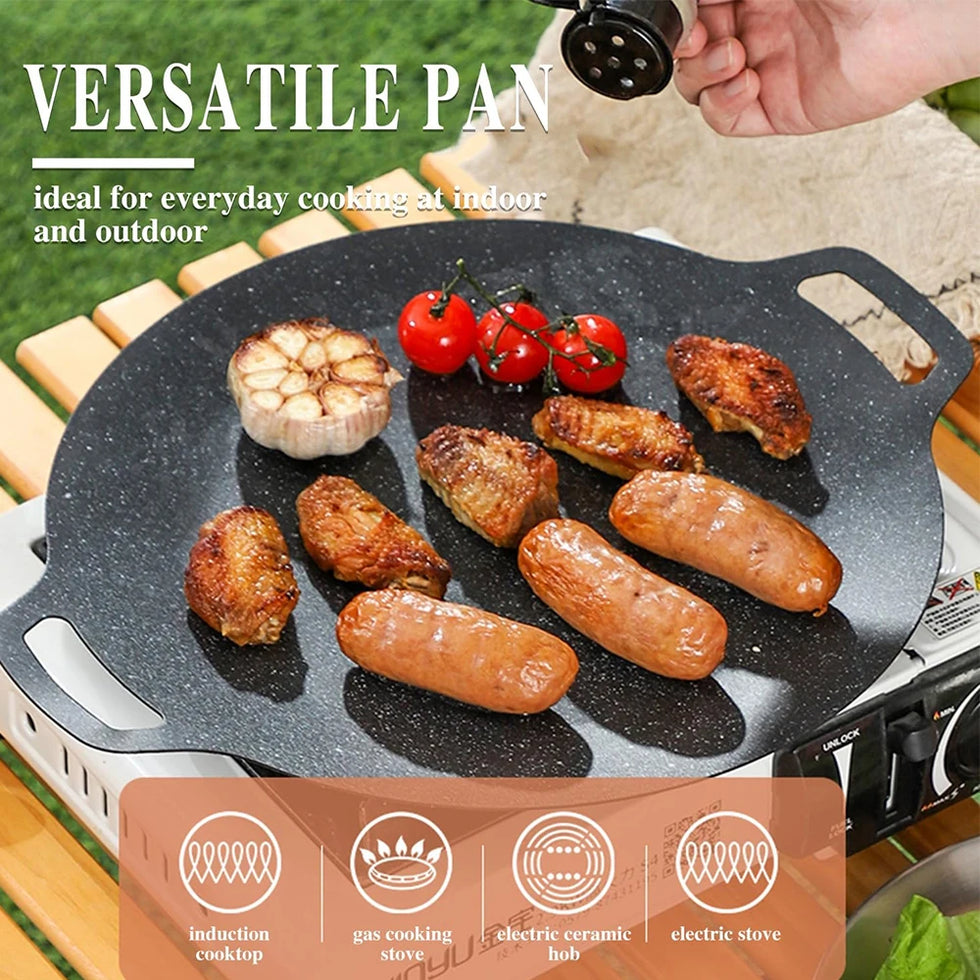 Premium Korean Non-Stick Thin Grill Pan - 30cm