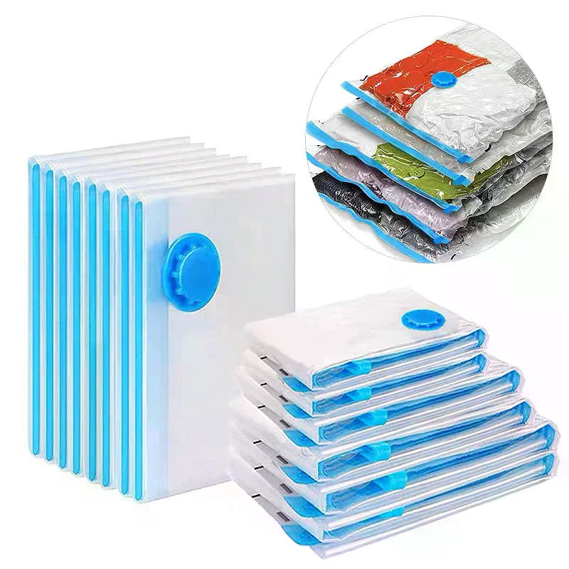 5pcs Vacuum Storage Bag Set with Hand Pump - Space Saving Compression Bags