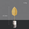 Golden Metal Leaf Desktop Decor - Luxury Home Ornament