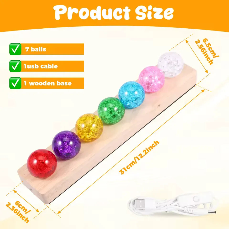 7 LED کرسٹل بال - گھر اور تحائف کے لیے آرائشی روشنی