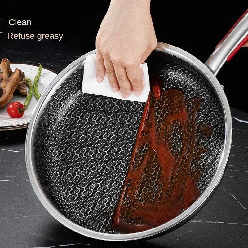 Stainless Steel Non-Stick Frying Pan – Honeycomb - Clarify.pk