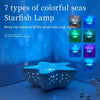 LED Starfish Night Light Galaxy Starry Sky Projector Lamp Rechargeable Dreamy Ambient Light for Kids Gift Festival Party Decor