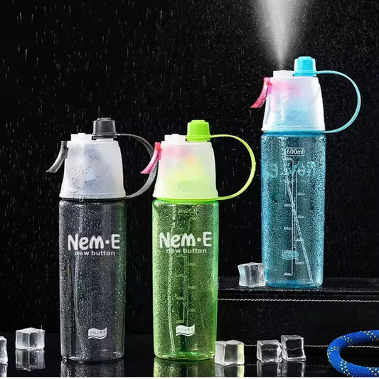 Transparent Spray Bottle – Large Capacity Summer Sports Cup - Clarify.pk