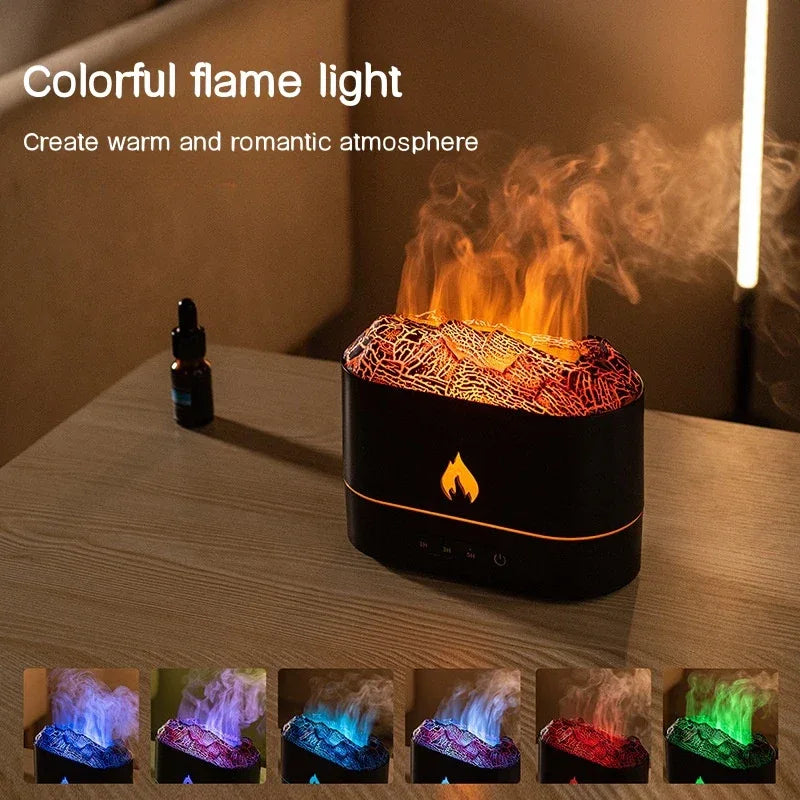 Electric Flame Humidifier – LED Aroma Diffuser - Clarify.pk