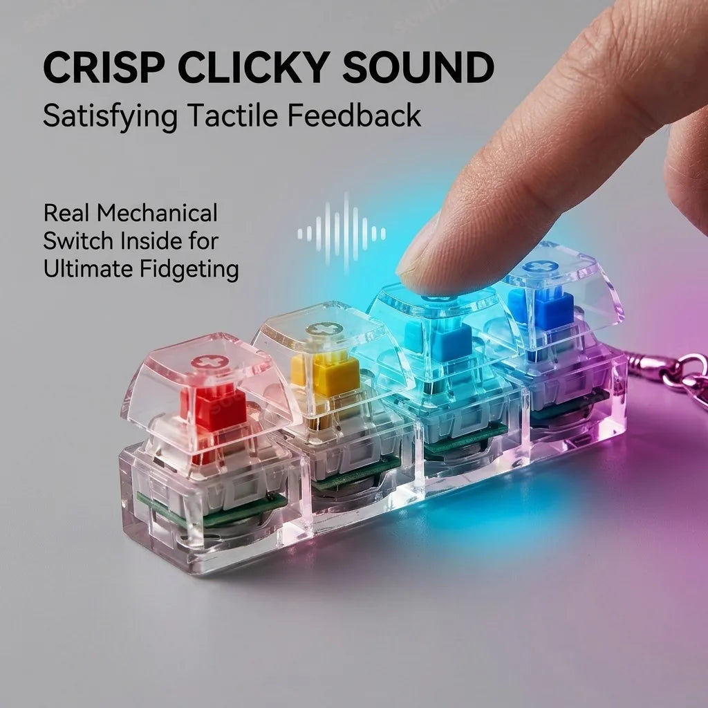 Glowing Keyboard Stress Relief Keychain