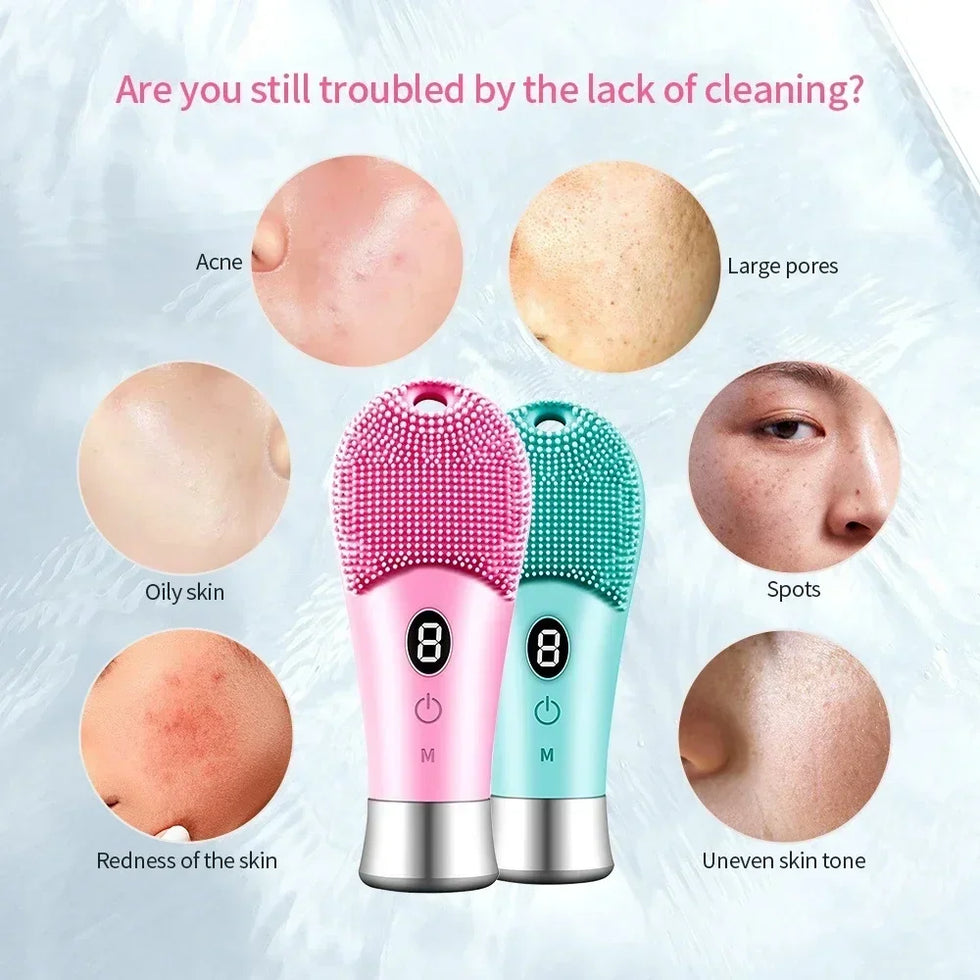 Electric Ultrasonic Facial Cleansing Brush