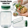 Portable Plastic Salad Pod All-In-One Container with Leak Proof Oats Container Reusable Keep it Fresh Fresh Salad Bowl Meal Prep
