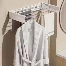 Space-Saver Pro Wall-Mounted Foldable Towel Rack – Heavy Duty Aluminum Indoor/Outdoor Clothes Drying Rack