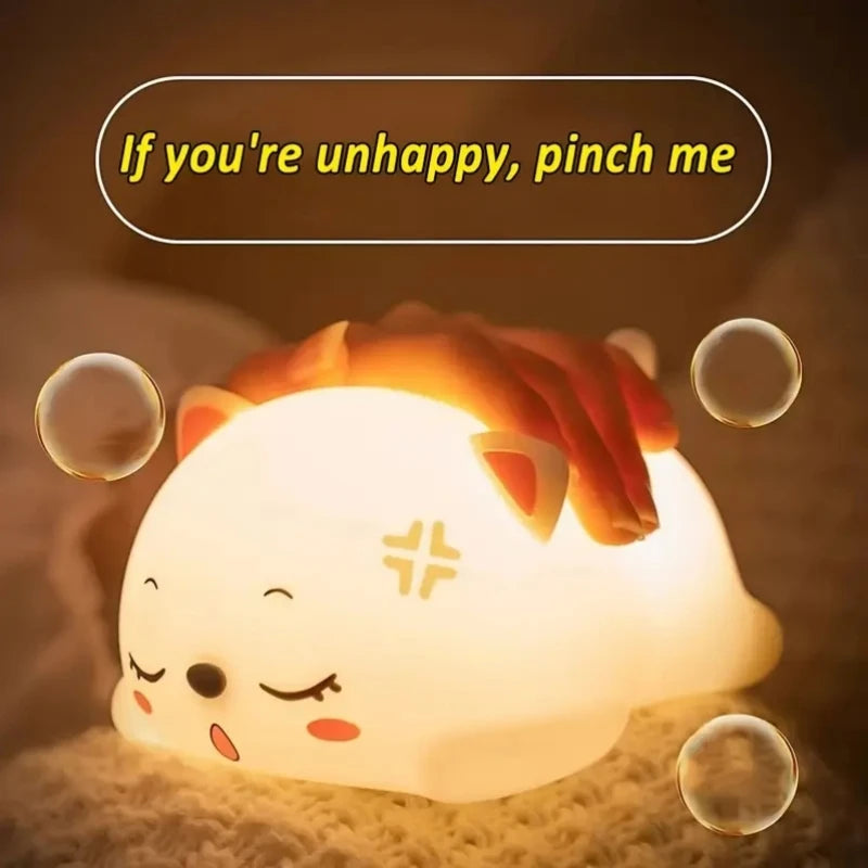 Snoring Cat Night Light,Touch-control Dimming,Charging & Timing ,Ideal for Home Decor,Perfect Gift Choice